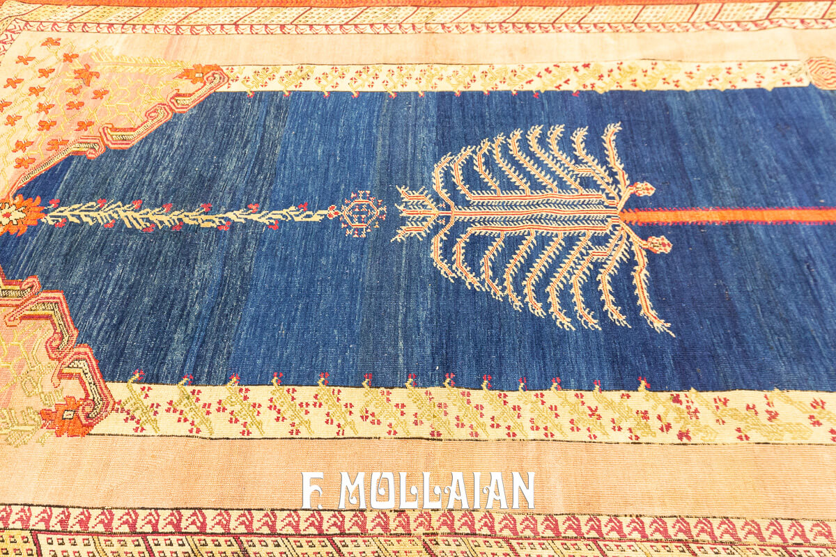 Antique Ghiordes Rug Blue Field n°:77085722